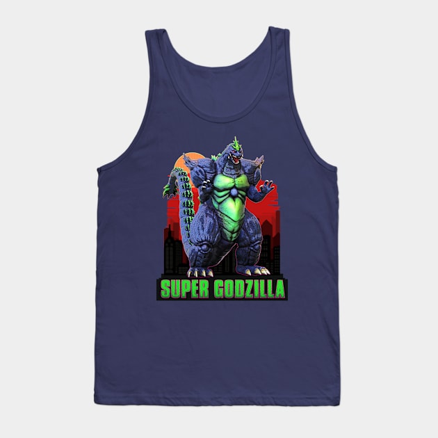 Retro Super Godzilla Tank Top by Digiwip